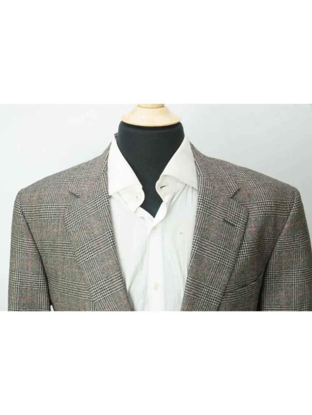Brooks Brothers Madison Saxxon Wool Brown Red Plaid Flannel Sport Coat Sz 43R